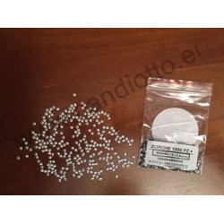 Borchie argento griffato termo adesive 3mm 1000 pz