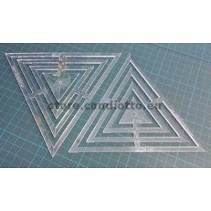 Righello triangolare per patchwork 2-15cm