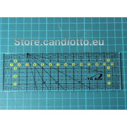 Righello per patchwork e quilt da 15 x 5 cm in plastica