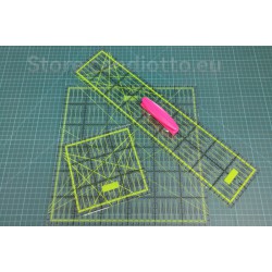 kit 3 Righelli per taglio+ impugnatura