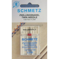 Ago 130-705 doppio 2 mm rosso n80