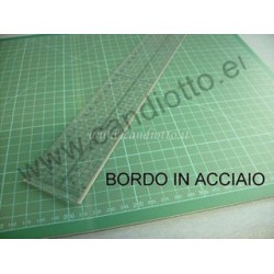 Righello per patchwork e quilt da 5 x 30 cm in plastica e profilo acciaio