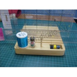 Porta righelli spole in legno 18x18 cm h 2,5 cm