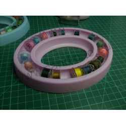 Porta spoline in gomma ovale rosa