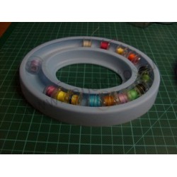 Porta spoline in gomma ovale celeste