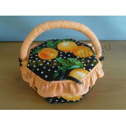 cestino esagonale con volant