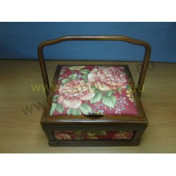 Cestino portalavoro legno tessuto