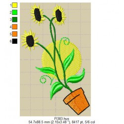 Ricamo 1014_Girasole-Fl383