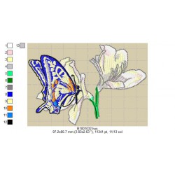 Ricamo a1001Farfalle-B1001032